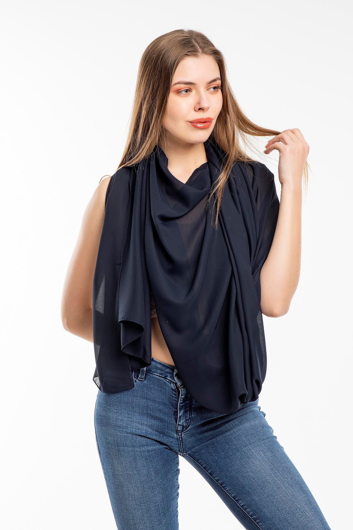 ŞALDüz Desen Togo Seri Şal Askısı ile Birlikte 75x200 cm