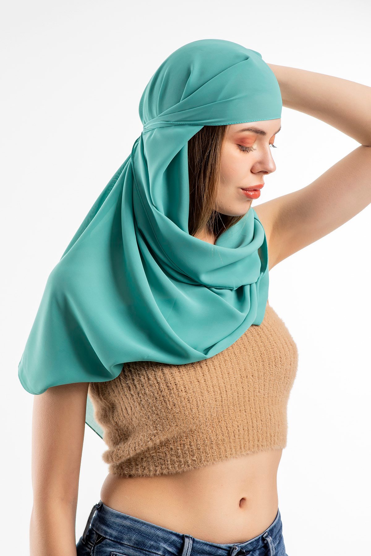 ŞALDüz Desen Togo Seri Şal Askısı ile Birlikte 75x200 cm