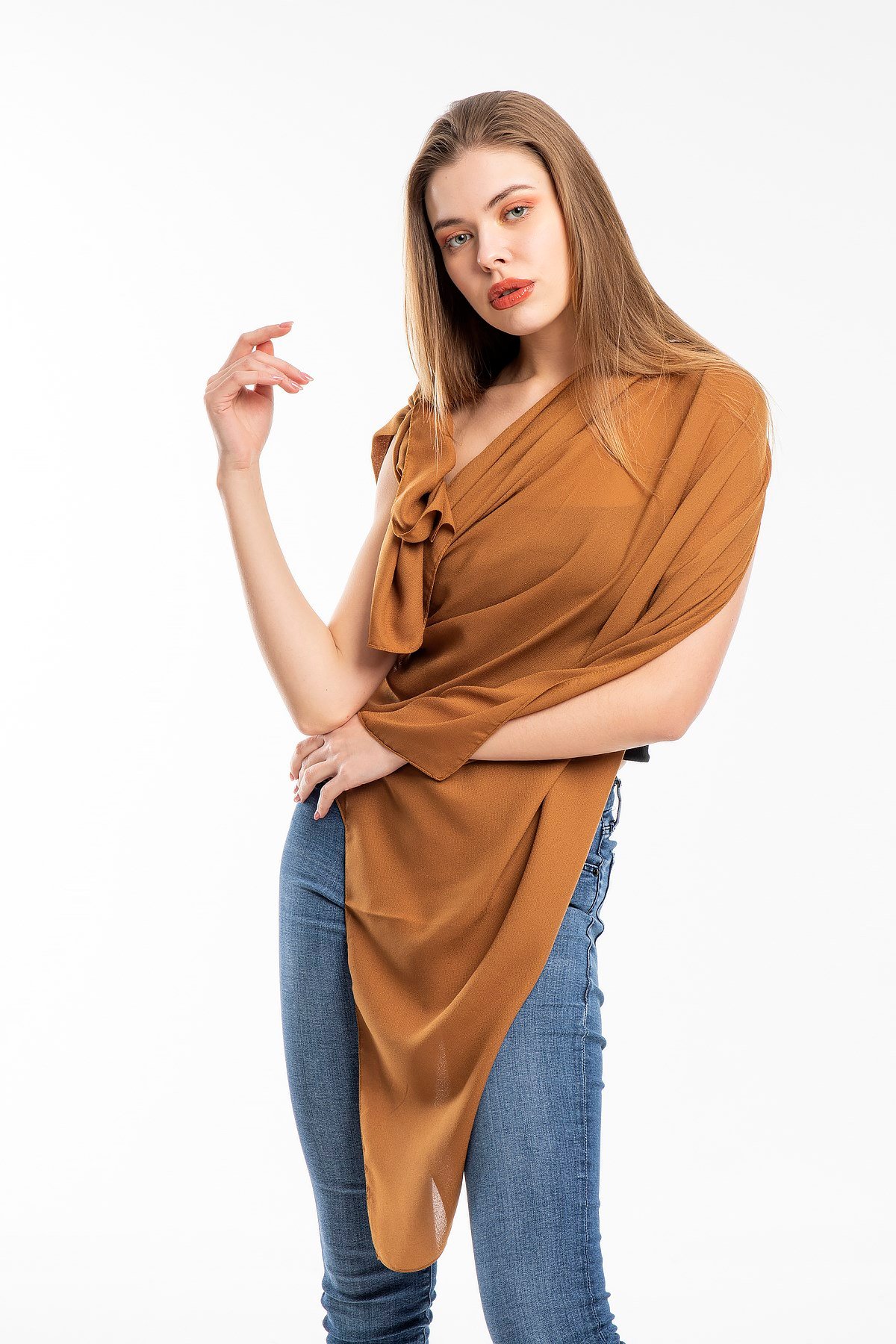 ŞALDüz Desen Lome Seri Şal Askısı ile Birlikte 75x200 cm