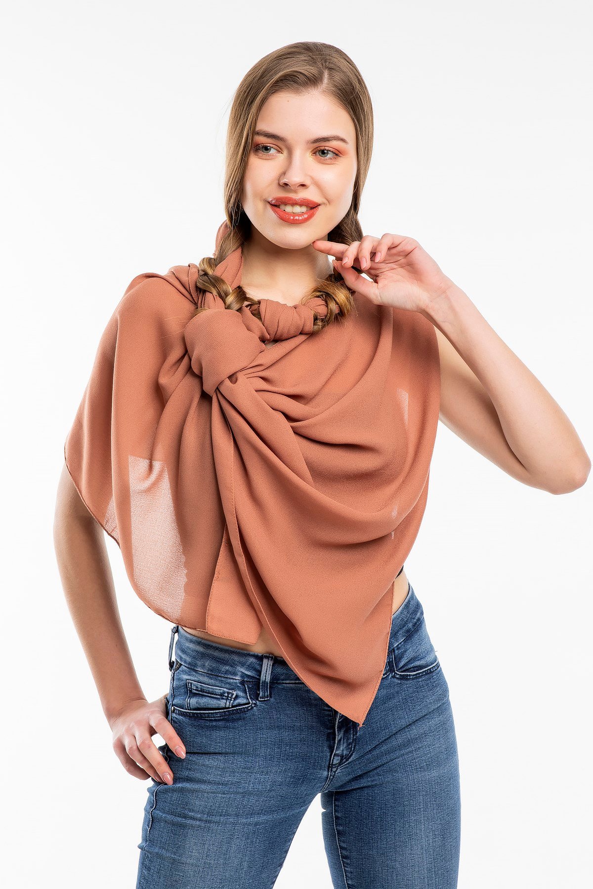 ŞALDüz Desen Lome Seri Şal Askısı ile Birlikte 75x200 cm