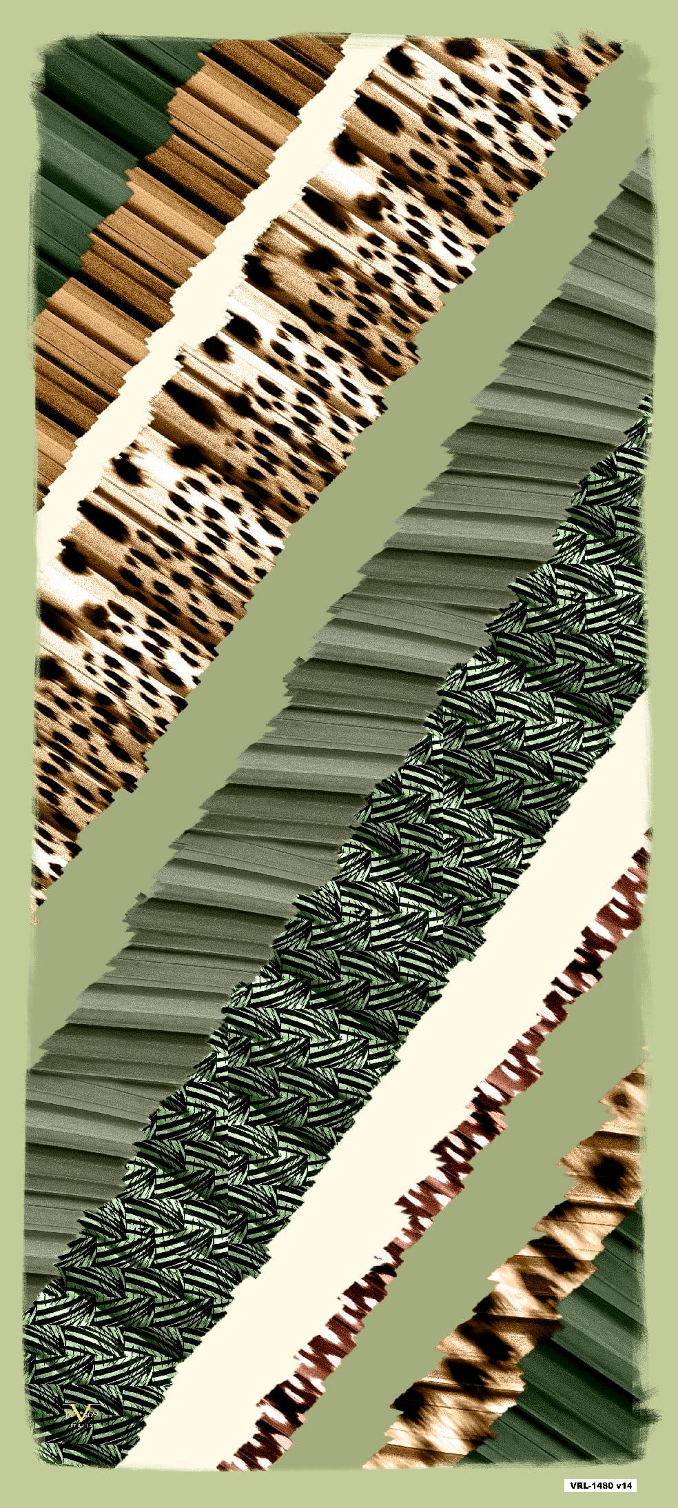 ŞALLeopar Desen Pavia Seri Şal Askısı ile Birlikte 90X200 cm