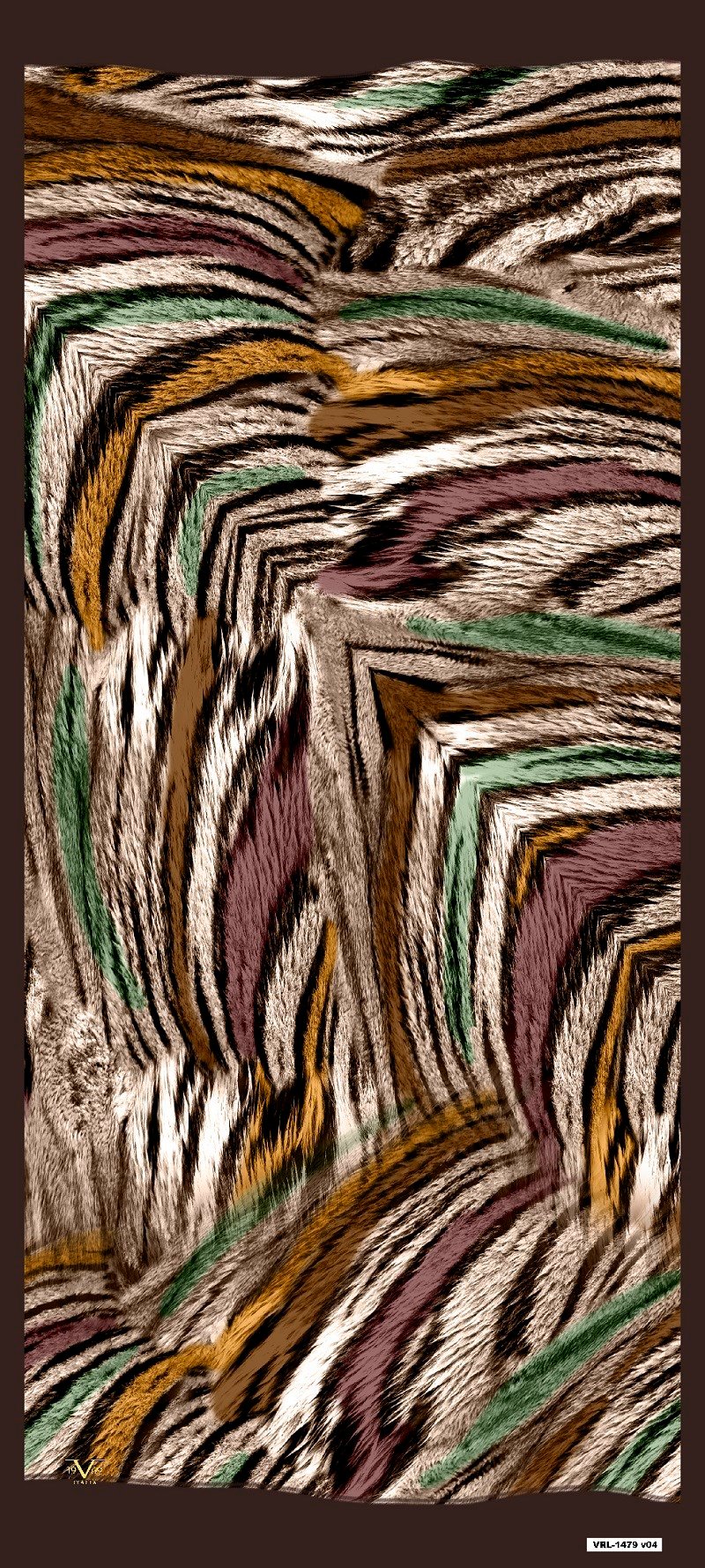 ŞALKaplan Desen Pavia Seri Şal Askısı ile Birlikte 90X200 cm