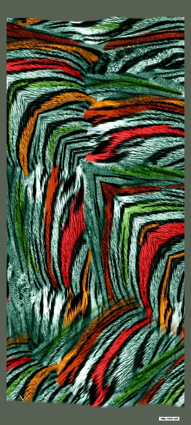 ŞALKaplan Desen Pavia Seri Şal Askısı ile Birlikte 90X200 cm