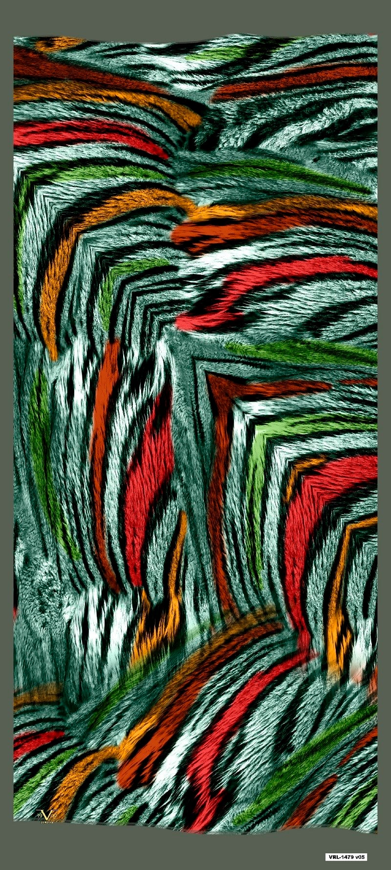 ŞALKaplan Desen Pavia Seri Şal Askısı ile Birlikte 90X200 cm
