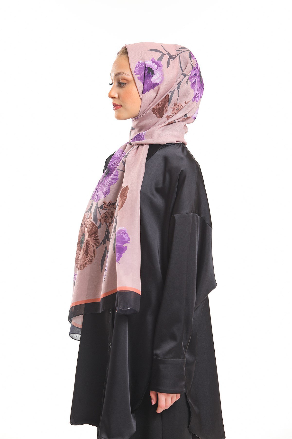 PAVIA ŞALÇiçekli Desen Pavia Seri Şal Askısı İle Birlikte 90x200 cm
