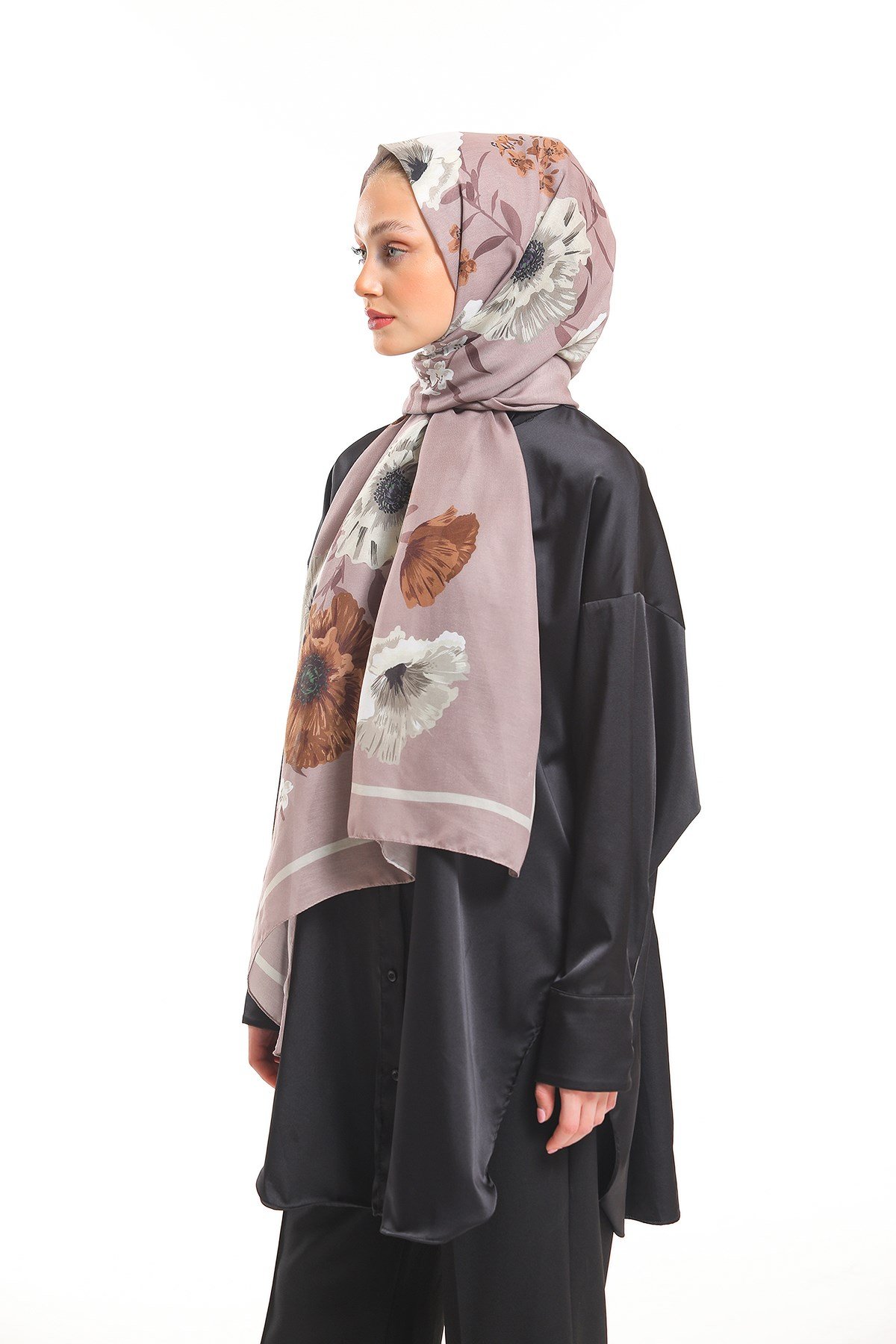PAVIA ŞALÇiçekli Desen Pavia Seri Şal Askısı İle Birlikte 90x200 cm