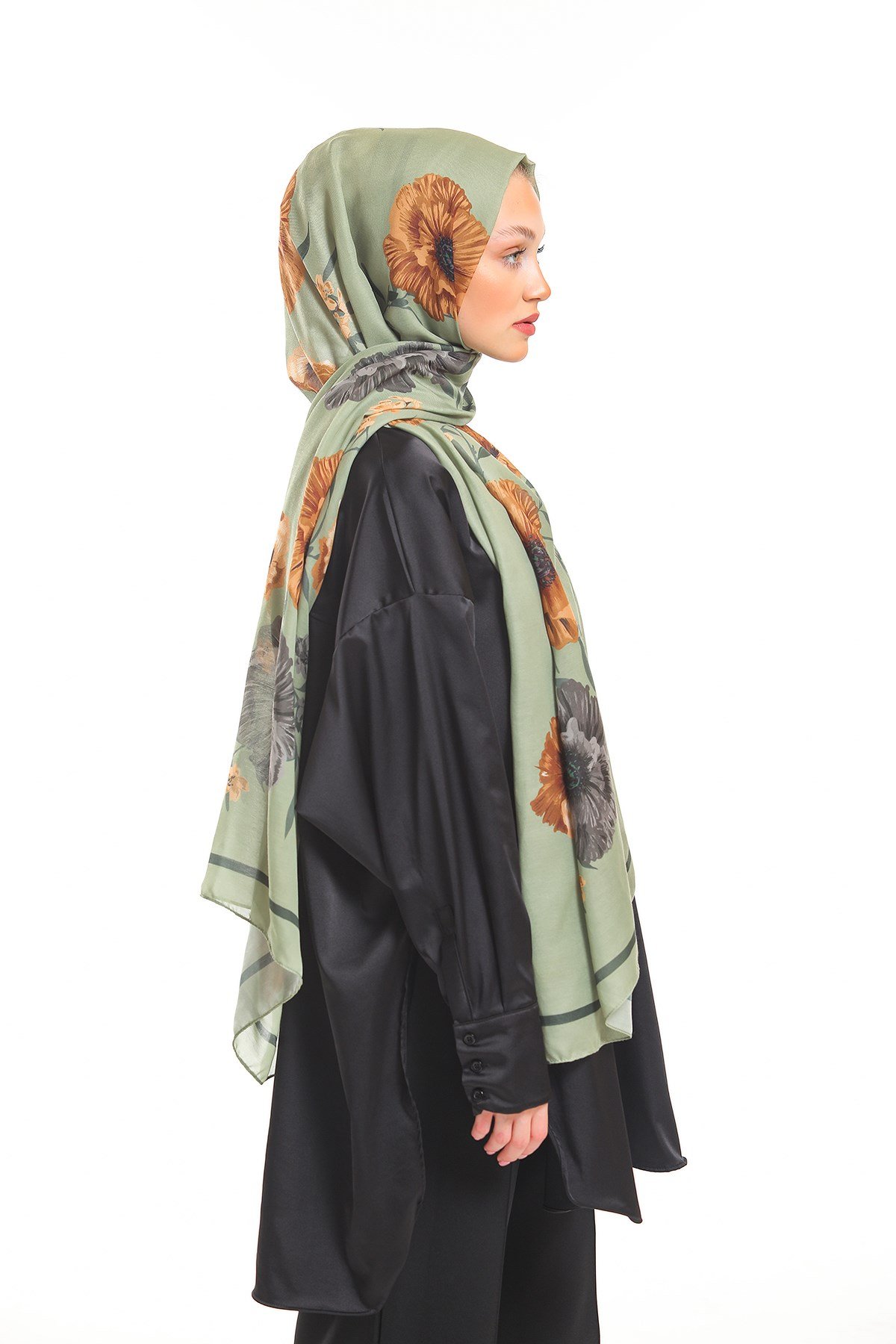 PAVIA ŞALÇiçekli Desen Pavia Seri Şal Askısı İle Birlikte 90x200 cm