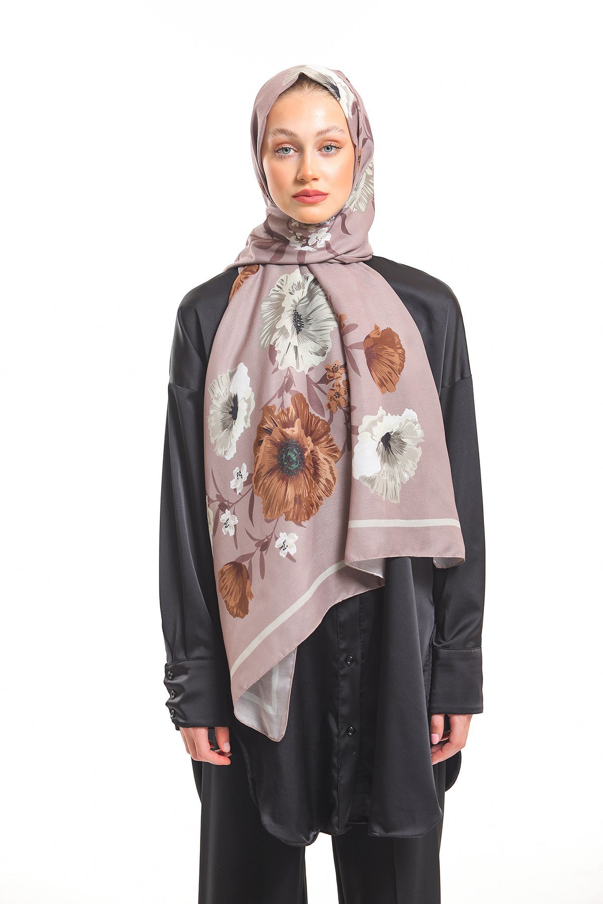 PAVIA ŞALÇiçekli Desen Pavia Seri Şal Askısı İle Birlikte 90x200 cm