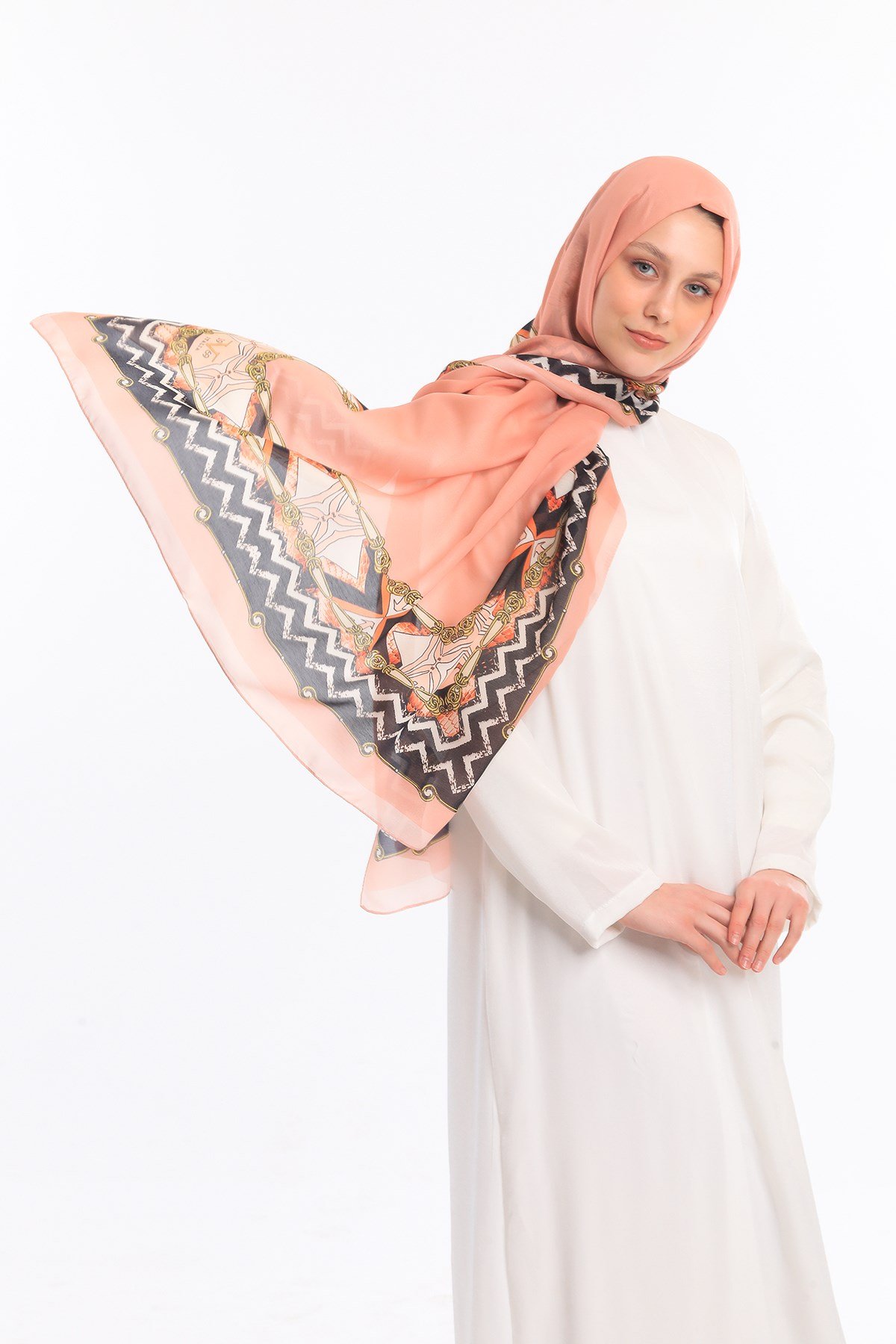ŞALDeri Desen Pavia Seri Şal Askısı ile Birlikte 90X200 cm