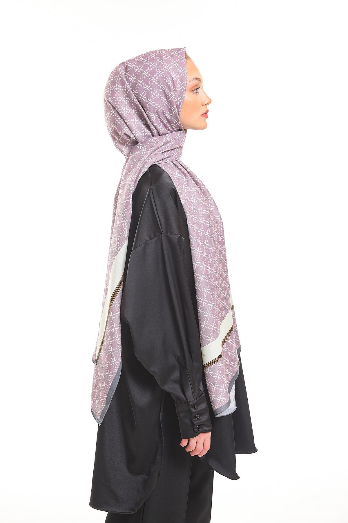 PAVIA ŞALGeometrik Desen Pavia Seri Şal Askısı ile Birlikte 75X200 cm