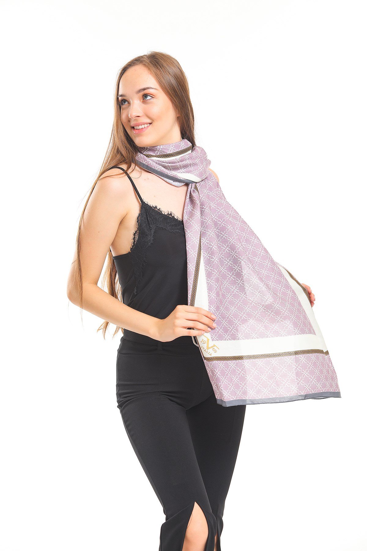 PAVIA ŞALGeometrik Desen Pavia Seri Şal Askısı ile Birlikte 75X200 cm