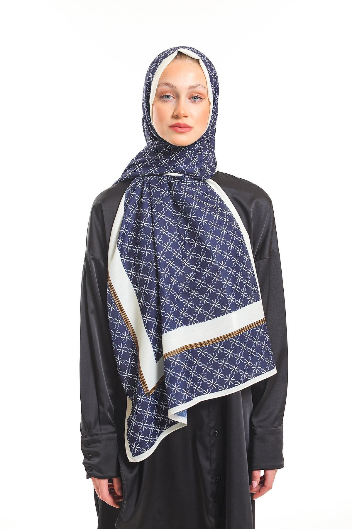 PAVIA ŞALGeometrik Desen Pavia Seri Şal Askısı ile Birlikte 75X200 cm
