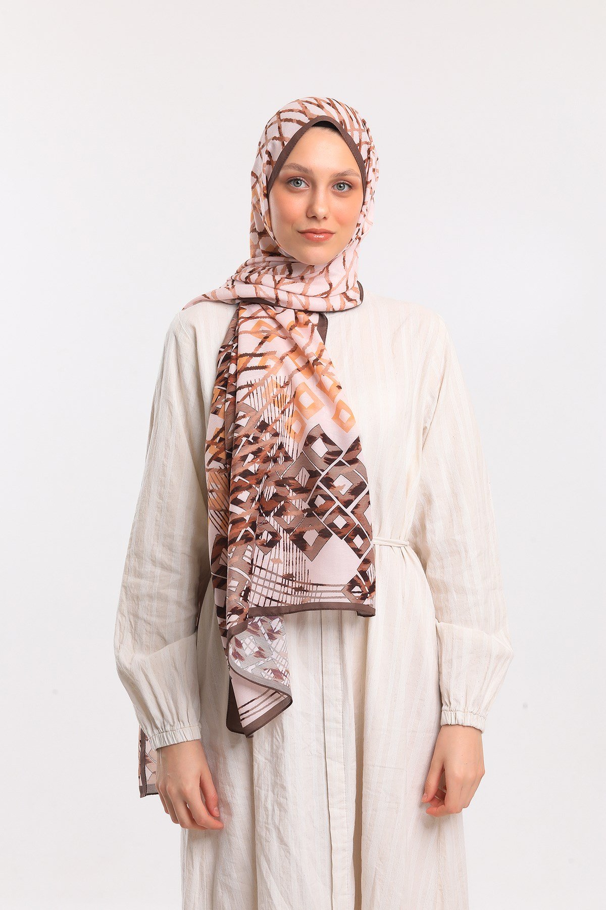 PAVIA ŞALGeometrik Desen Pavia Seri Şal Askısı ile Birlikte 75X200 cm