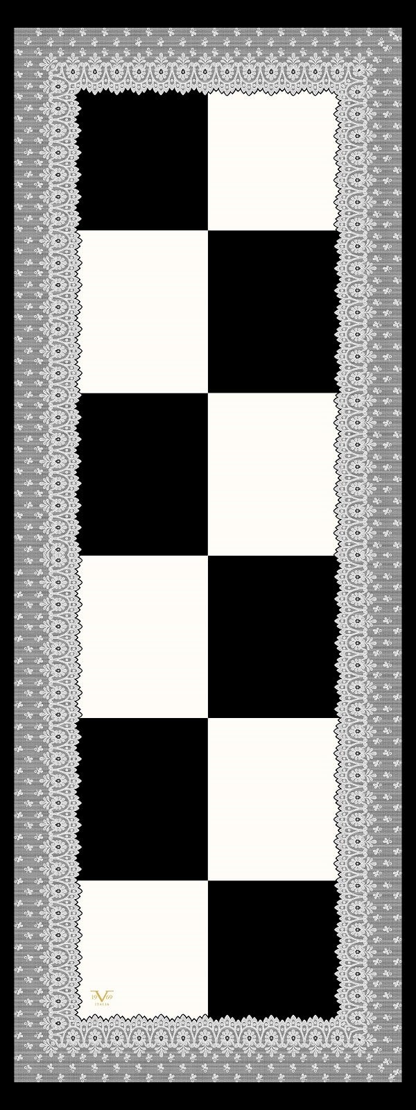 ShawlGeometrik  Desen Dora Saten Seri Şal Askısı İle Birlikte 75x200
