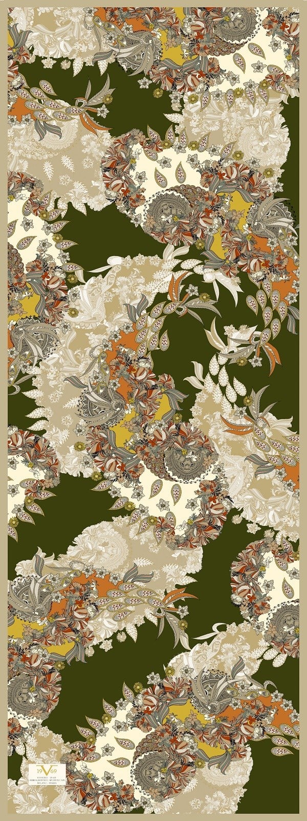 ŞALEtro Desen İtalyan Şifon Eşarp Askısı ile Birlikte 75x200 cm