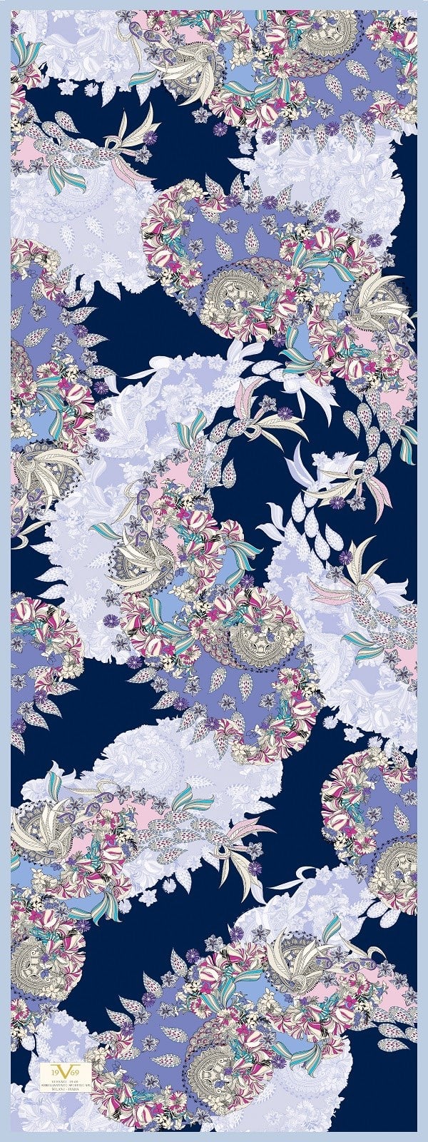 ŞALEtro Desen İtalyan Şifon Eşarp Askısı ile Birlikte 75x200 cm
