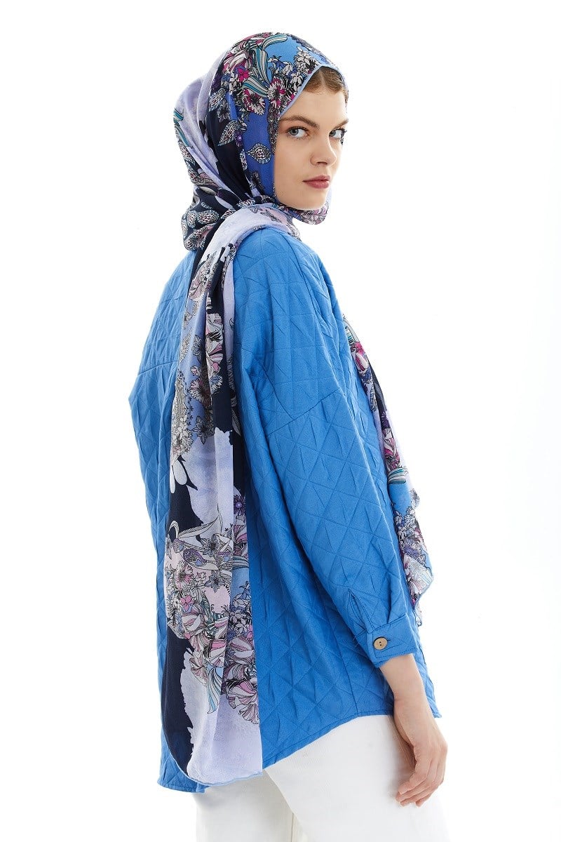 ŞALEtro Desen İtalyan Şifon Eşarp Askısı ile Birlikte 75x200 cm
