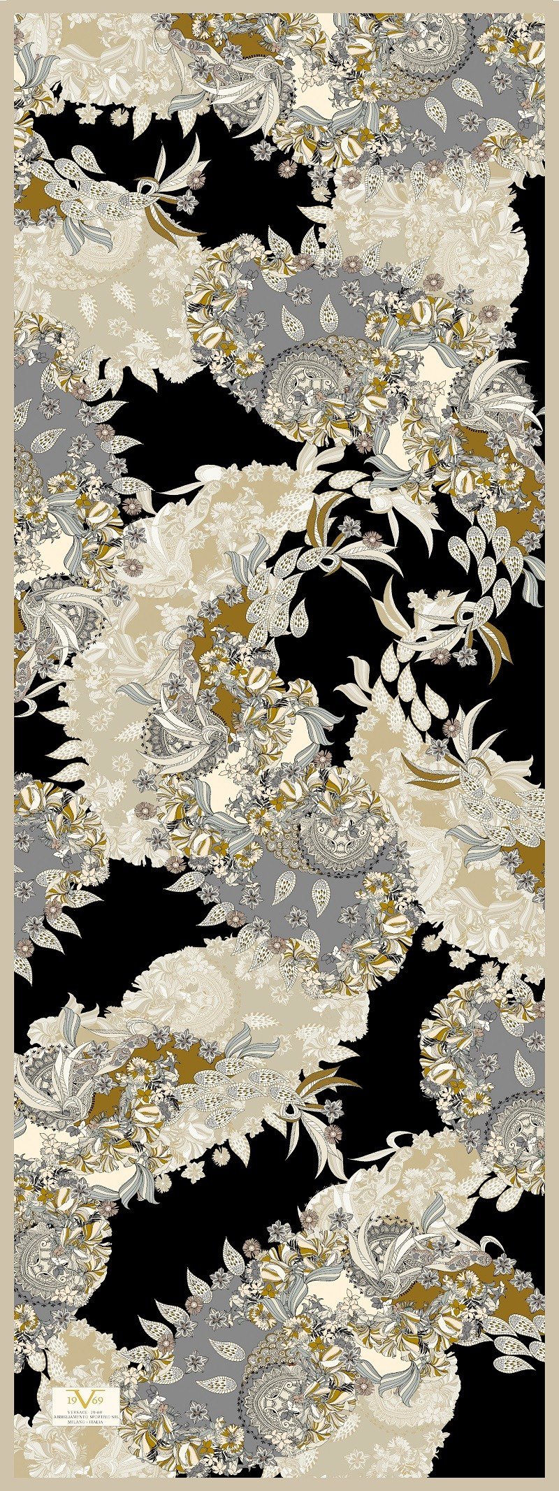 ŞALEtro Desen İtalyan Şifon Eşarp Askısı ile Birlikte 75x200 cm