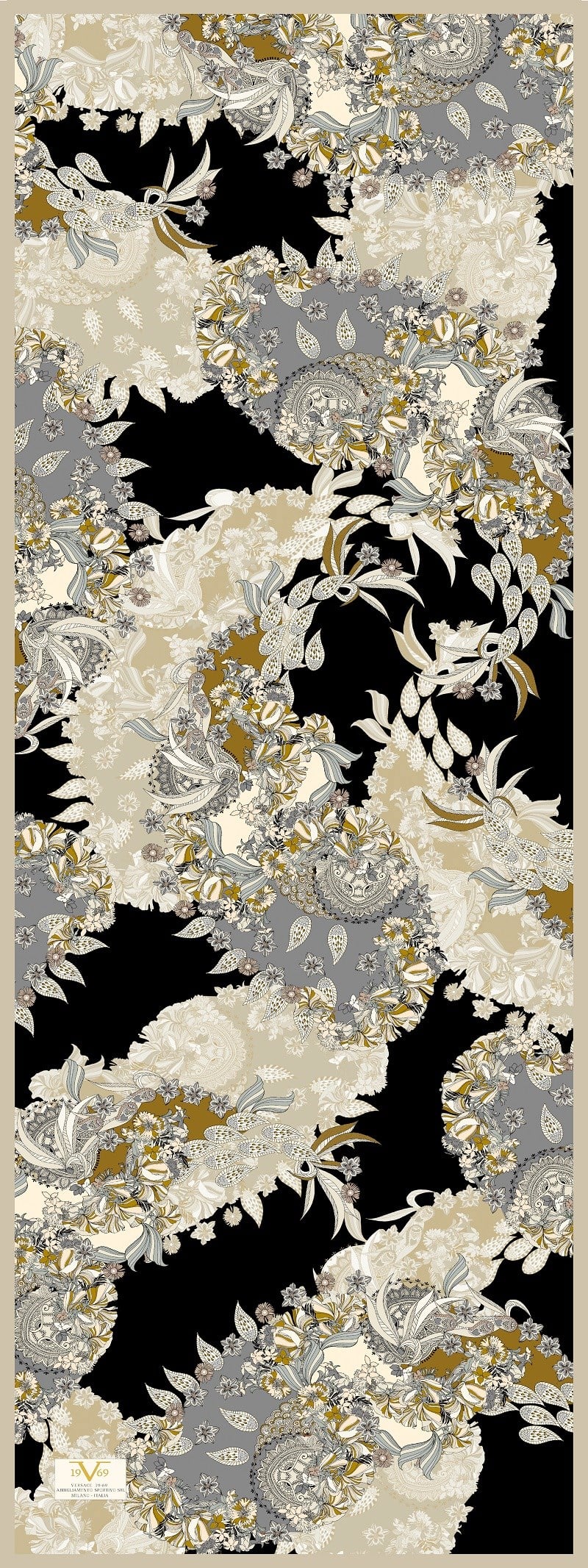ŞALEtro Desen İtalyan Şifon Eşarp Askısı ile Birlikte 75x200 cm