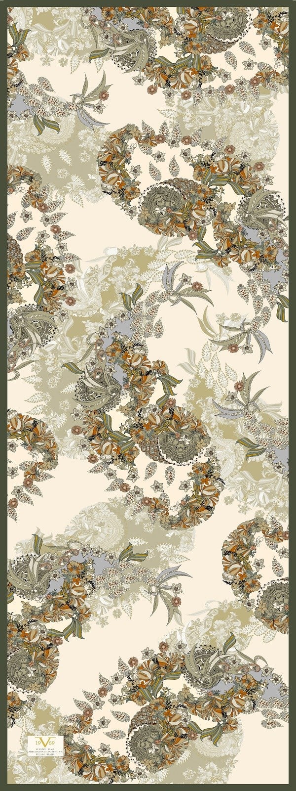 ŞALEtro Desen İtalyan Şifon Eşarp Askısı ile Birlikte 75x200 cm