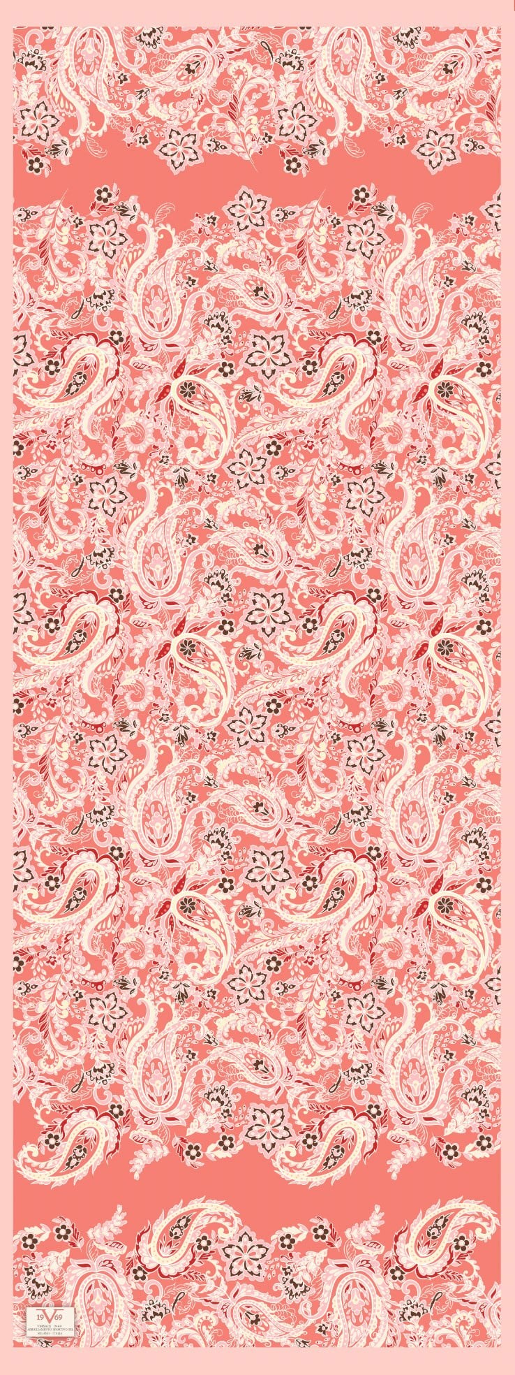 ŞALEtnik Desen İtalian Krep Şal Askısı ile Birlikte 71x192 cm
