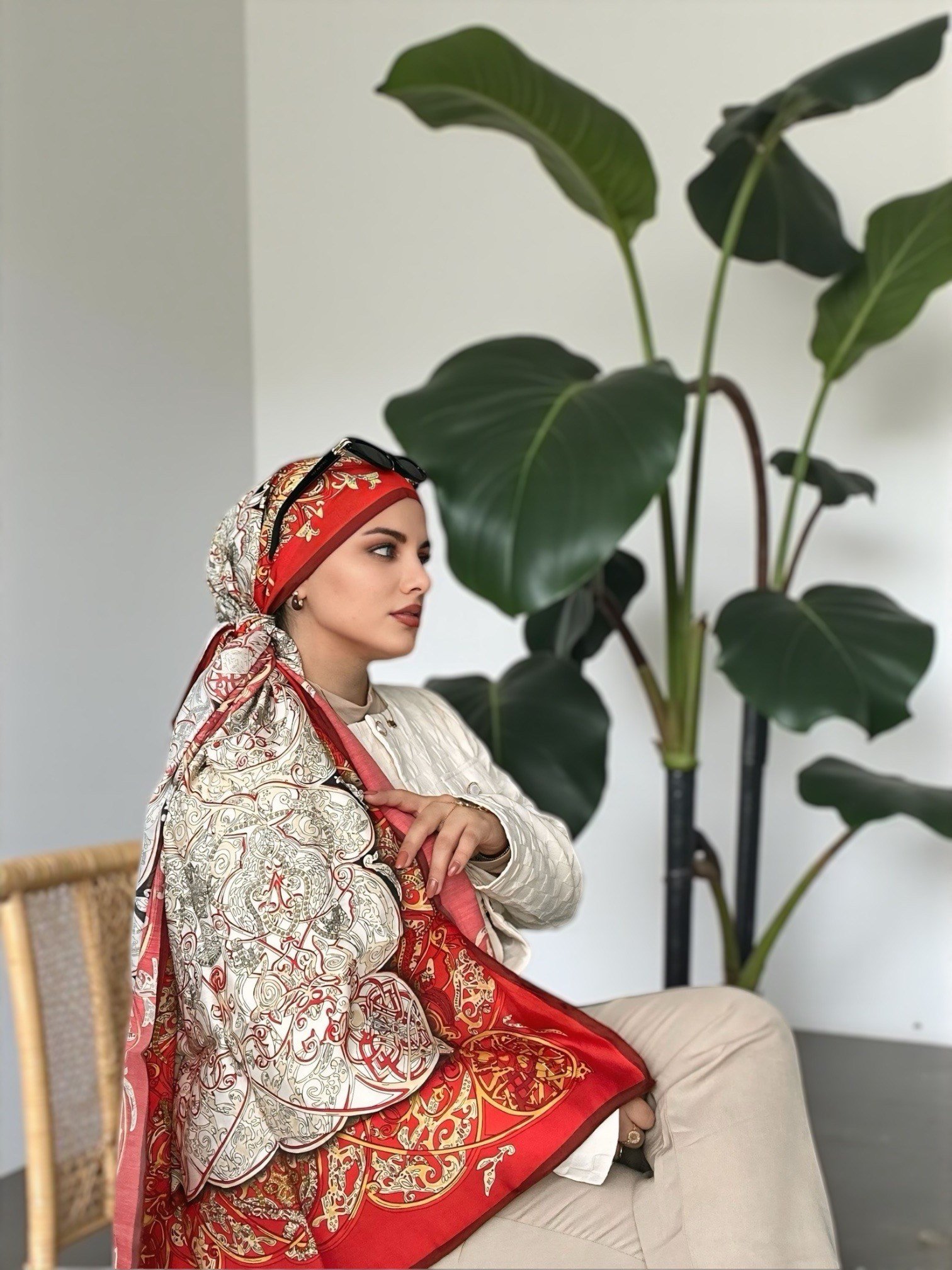 ŞALDesenli Modal Seri Şal Askısı İle Birlikte 75x200 cm