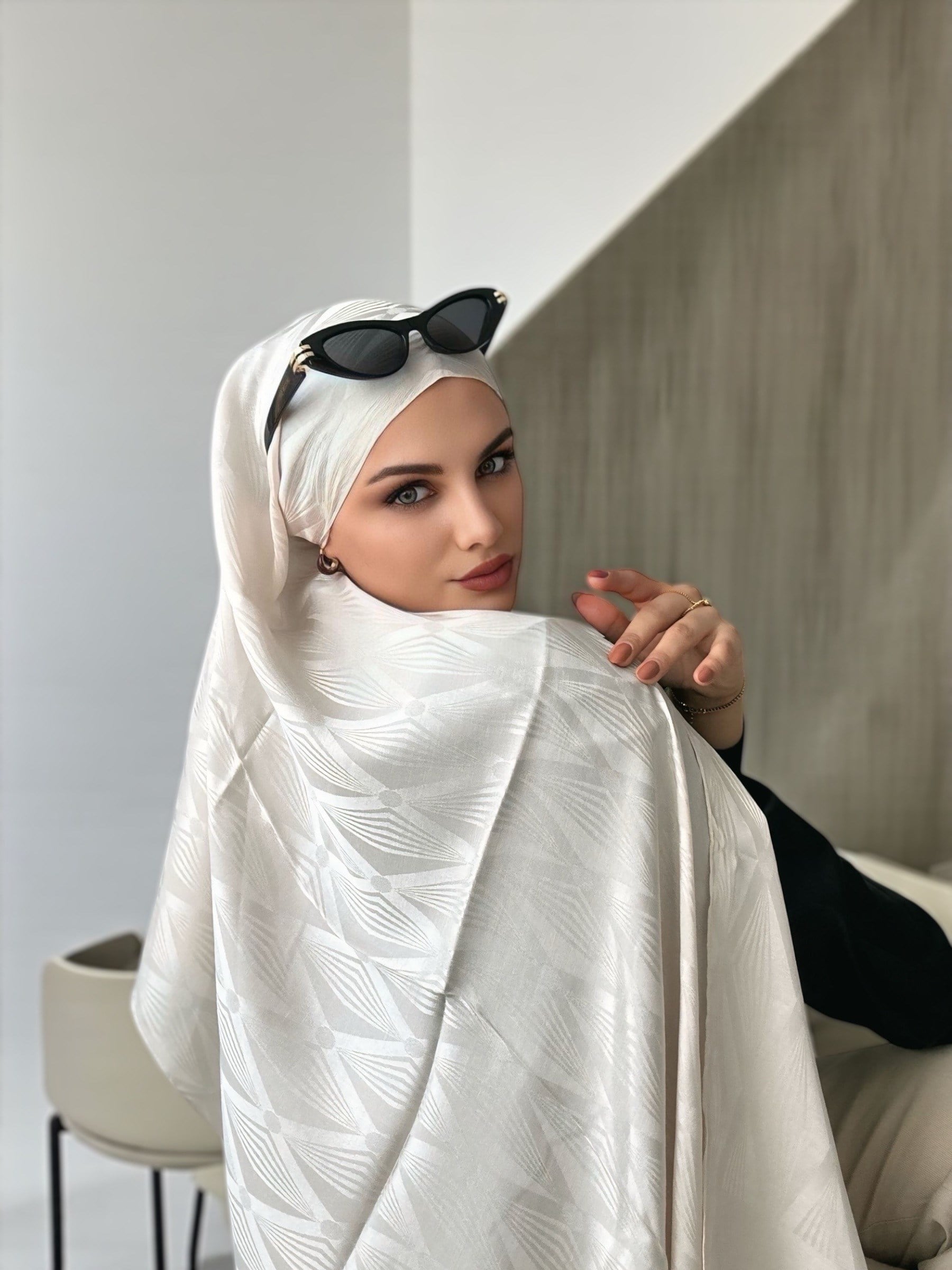 ŞALItalian Jakar Seri Şal Askısı ile Birlikte 75x200 cm