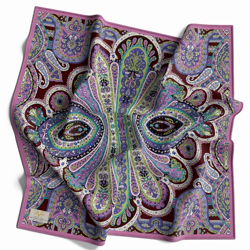 ScarfEtro Desen WOOLLY Seri Eşarp Askısı İle Birlikte 94X94 cm