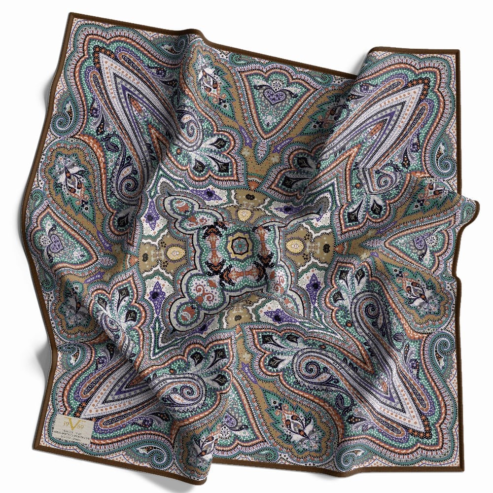 ScarfEtro Desen WOOLLY Seri Eşarp Askısı İle Birlikte 94X94 cm