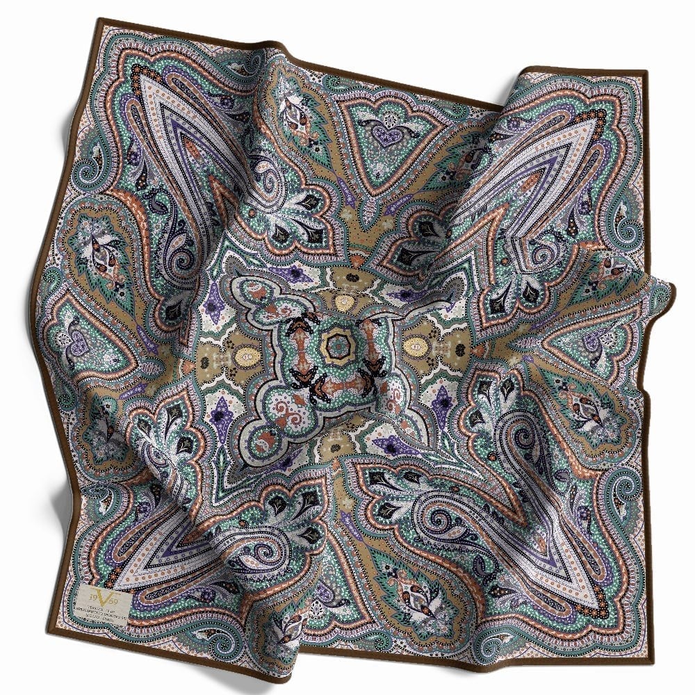 ScarfEtro Desen WOOLLY Seri Eşarp Askısı İle Birlikte 94X94 cm