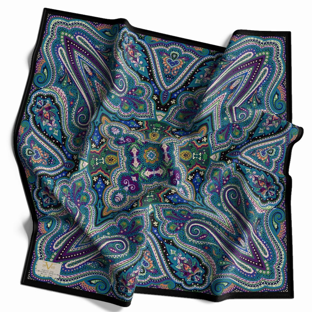 ScarfEtro Desen WOOLLY Seri Eşarp Askısı İle Birlikte 94X94 cm