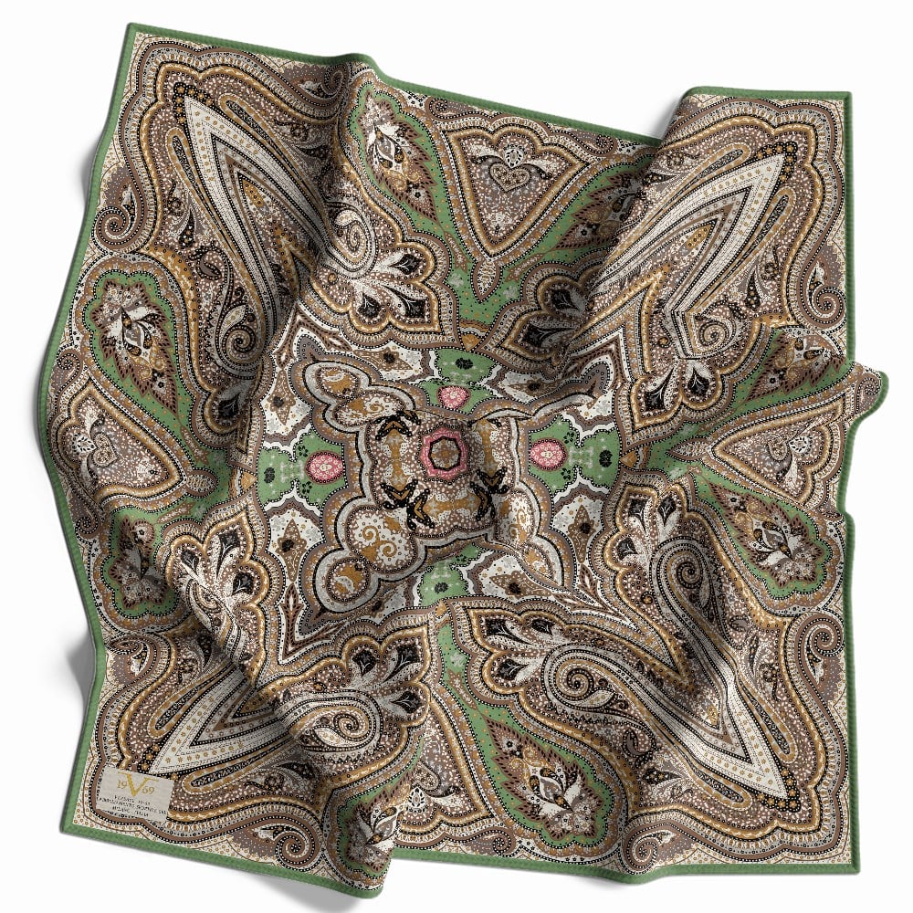 ScarfEtro Desen WOOLLY Seri Eşarp Askısı İle Birlikte 94X94 cm