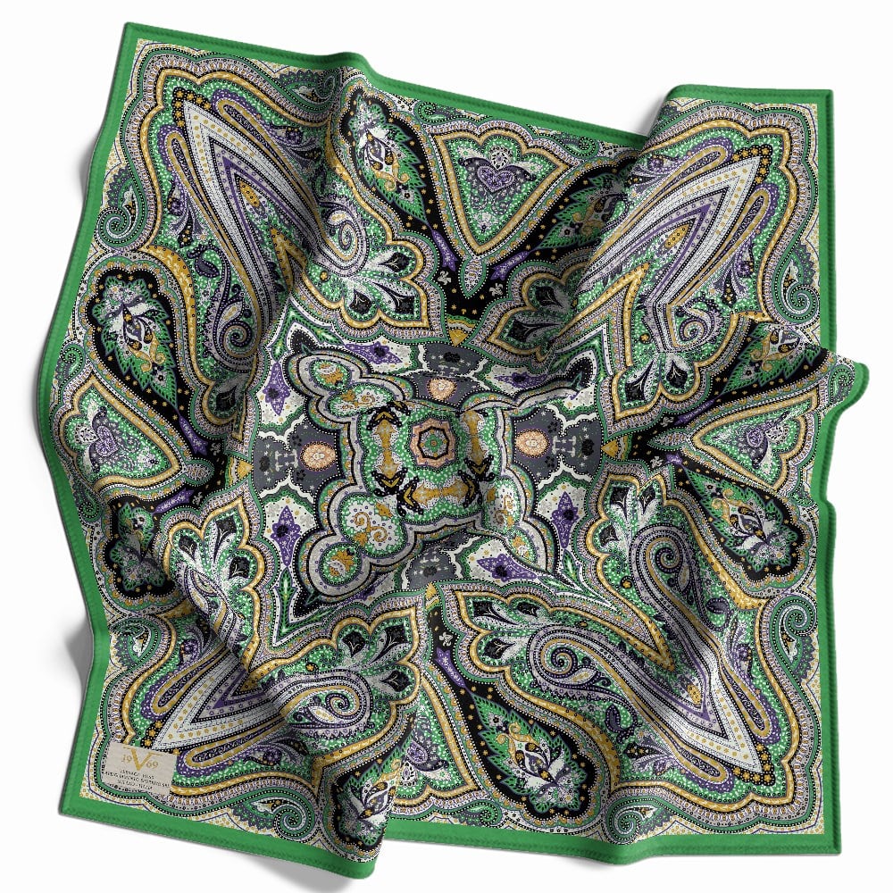ScarfEtro Desen WOOLLY Seri Eşarp Askısı İle Birlikte 94X94 cm