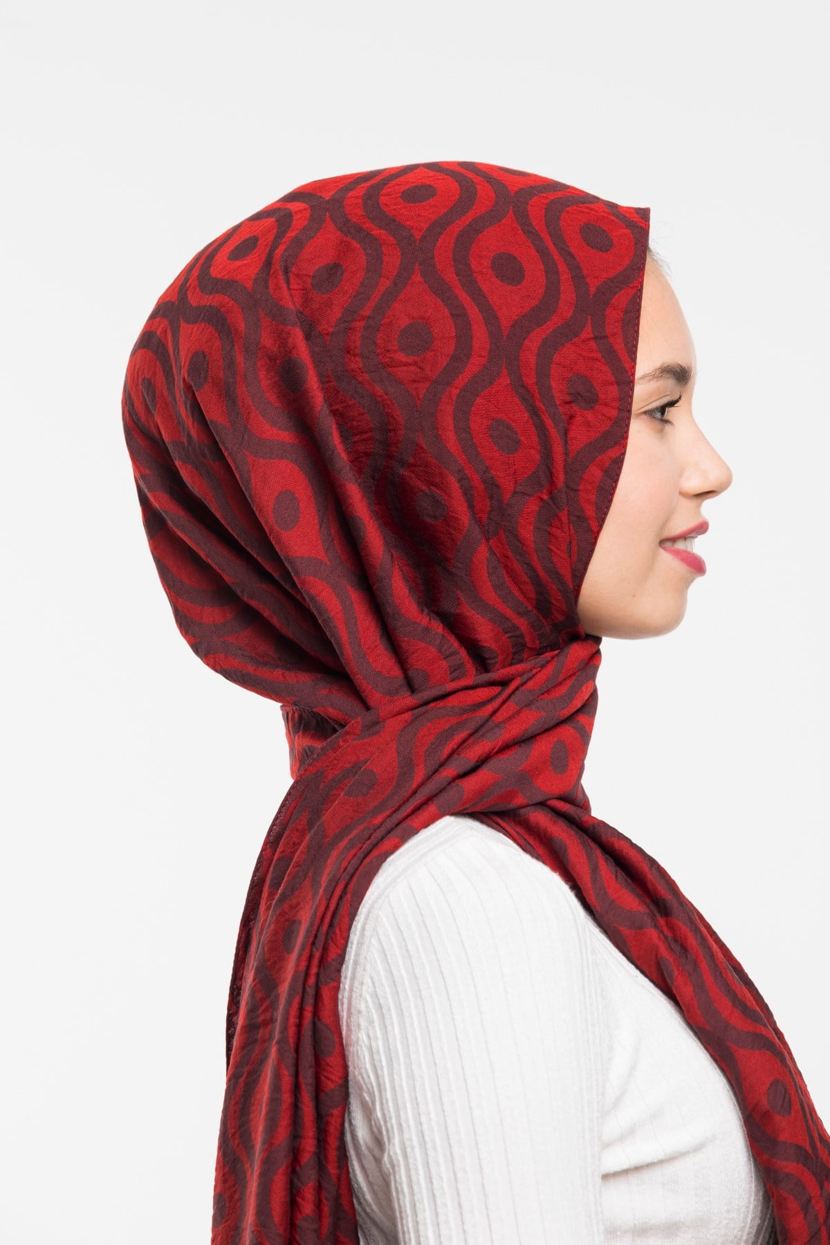 ŞALHelezon Desen Jakarlı Modal Seri Şal Askısı ile Birlikte 75x200 cm