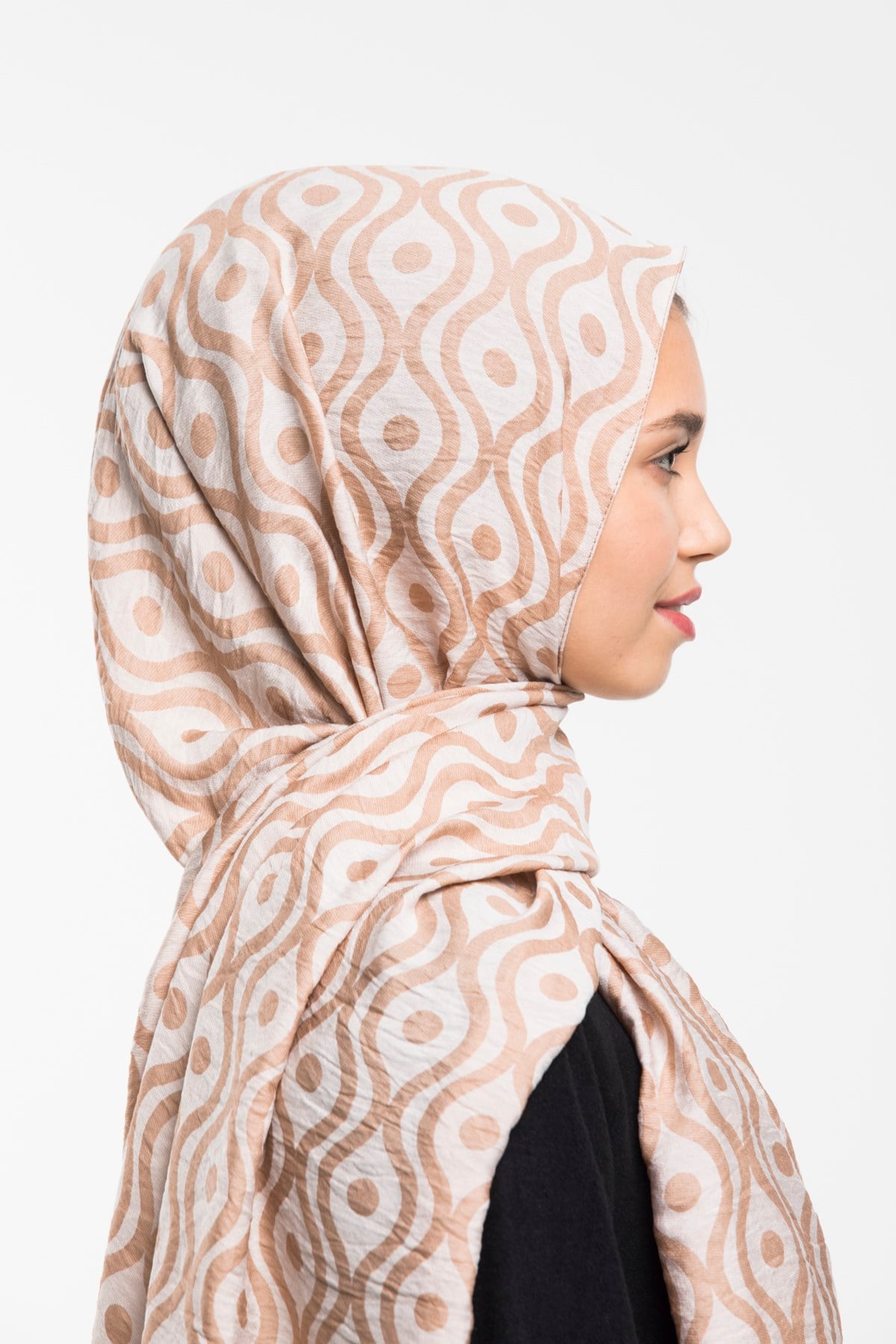 ŞALHelezon Desen Jakarlı Modal Seri Şal Askısı ile Birlikte 75x200 cm