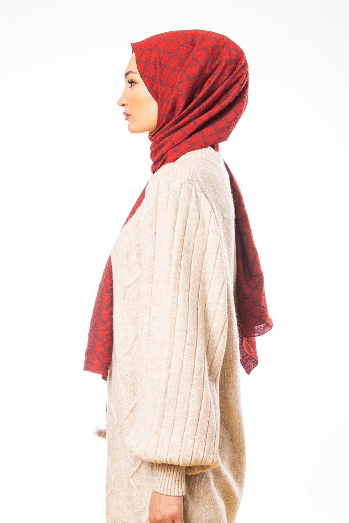 JAKARLI MODAL ŞALHelezon Desen Jakarlı Modal Seri Şal Askısı ile Birlikte 75x200 cm