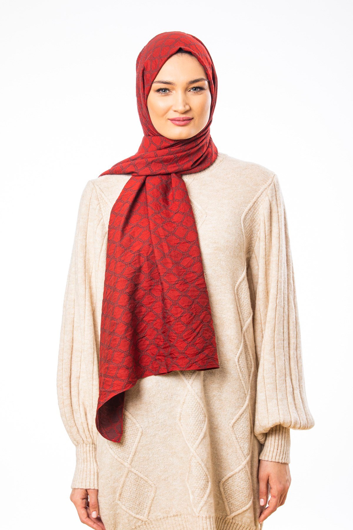 JAKARLI MODAL ŞALHelezon Desen Jakarlı Modal Seri Şal Askısı ile Birlikte 75x200 cm