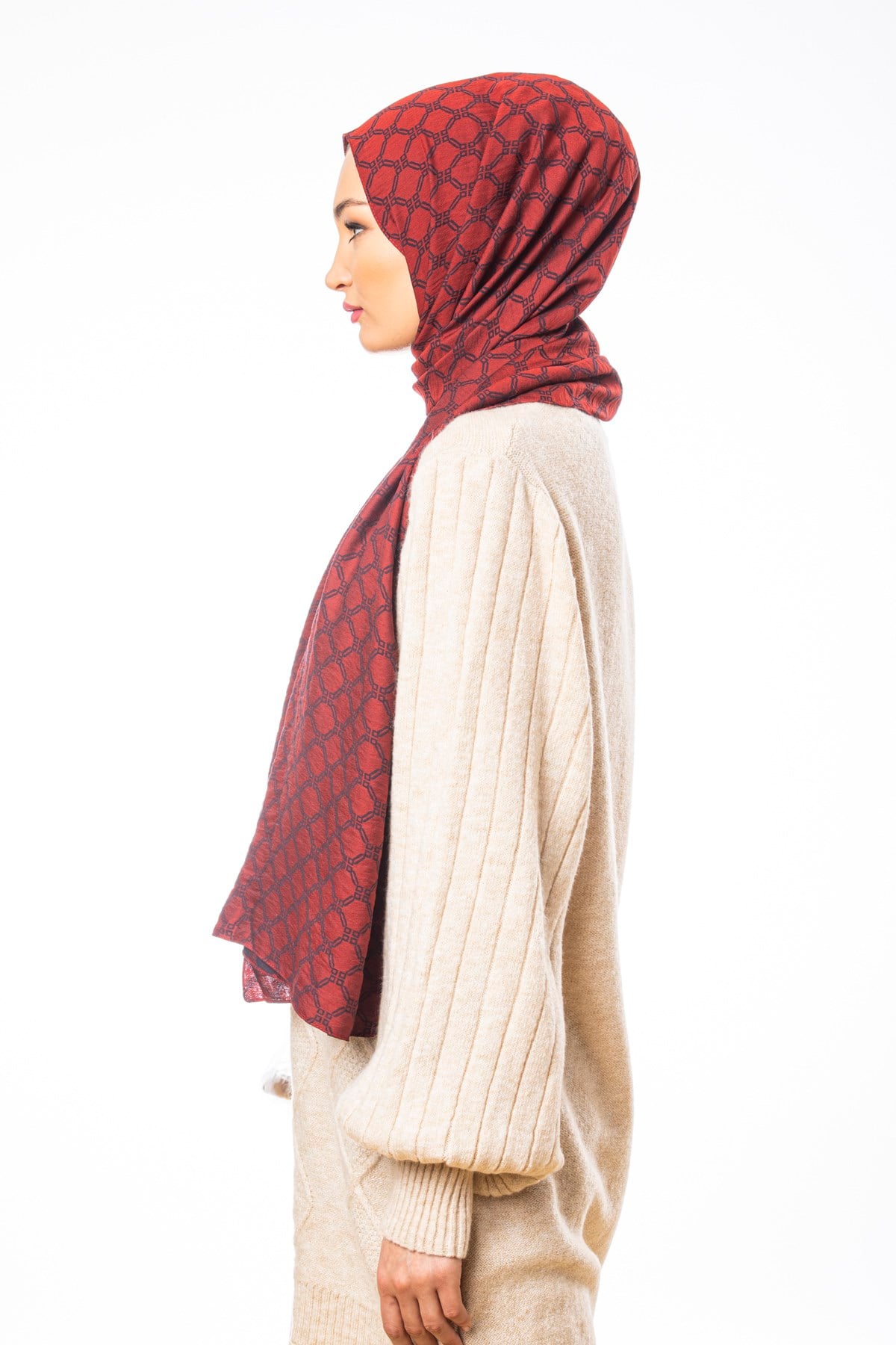 JAKARLI MODAL ŞALHelezon Desen Jakarlı Modal Seri Şal Askısı ile Birlikte 75x200 cm