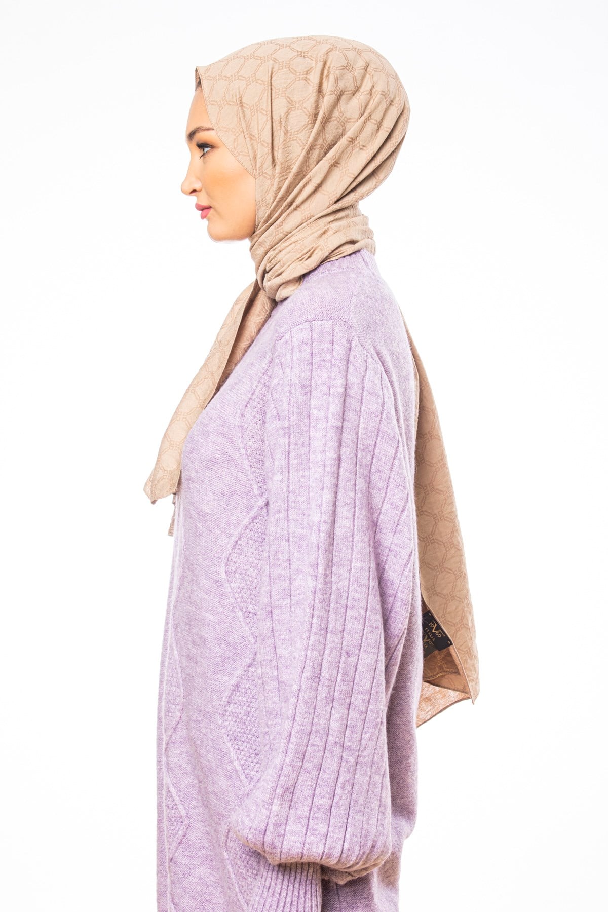 JAKARLI MODAL ŞALHelezon Desen Jakarlı Modal Seri Şal Askısı ile Birlikte 75x200 cm