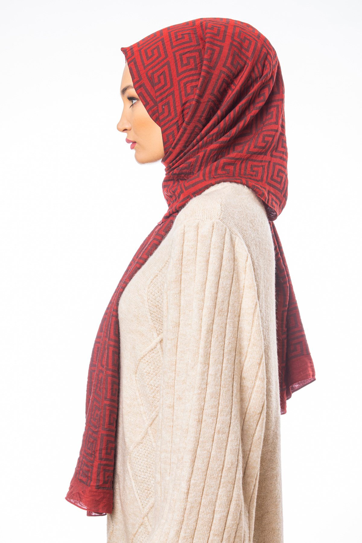 JAKARLI MODAL ŞALJakar Dokuma Desen Jakarlı Modal Seri Şal Askısı ile Birlikte 75x200 cm