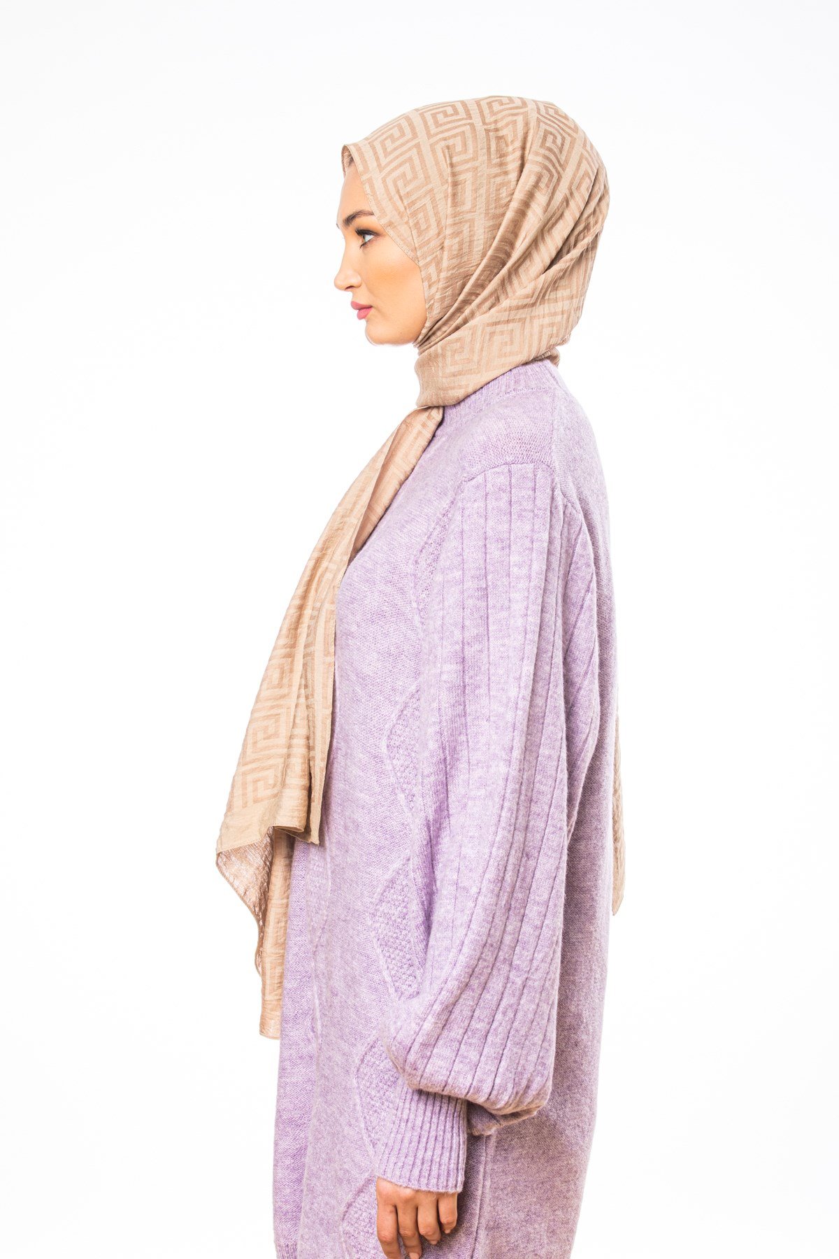 JAKARLI MODAL ŞALJakar Dokuma Desen Jakarlı Modal Seri Şal Askısı ile Birlikte 75x200 cm