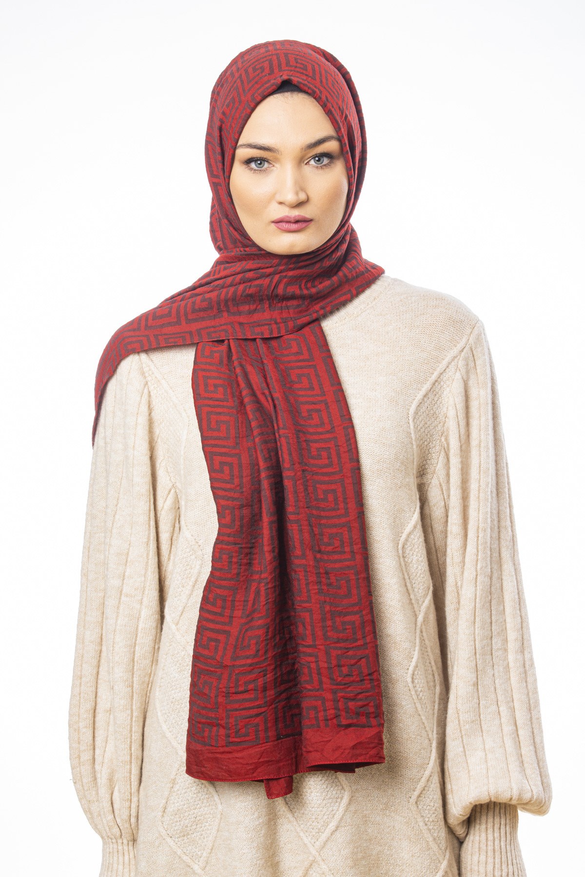 JAKARLI MODAL ŞALJakar Dokuma Desen Jakarlı Modal Seri Şal Askısı ile Birlikte 75x200 cm