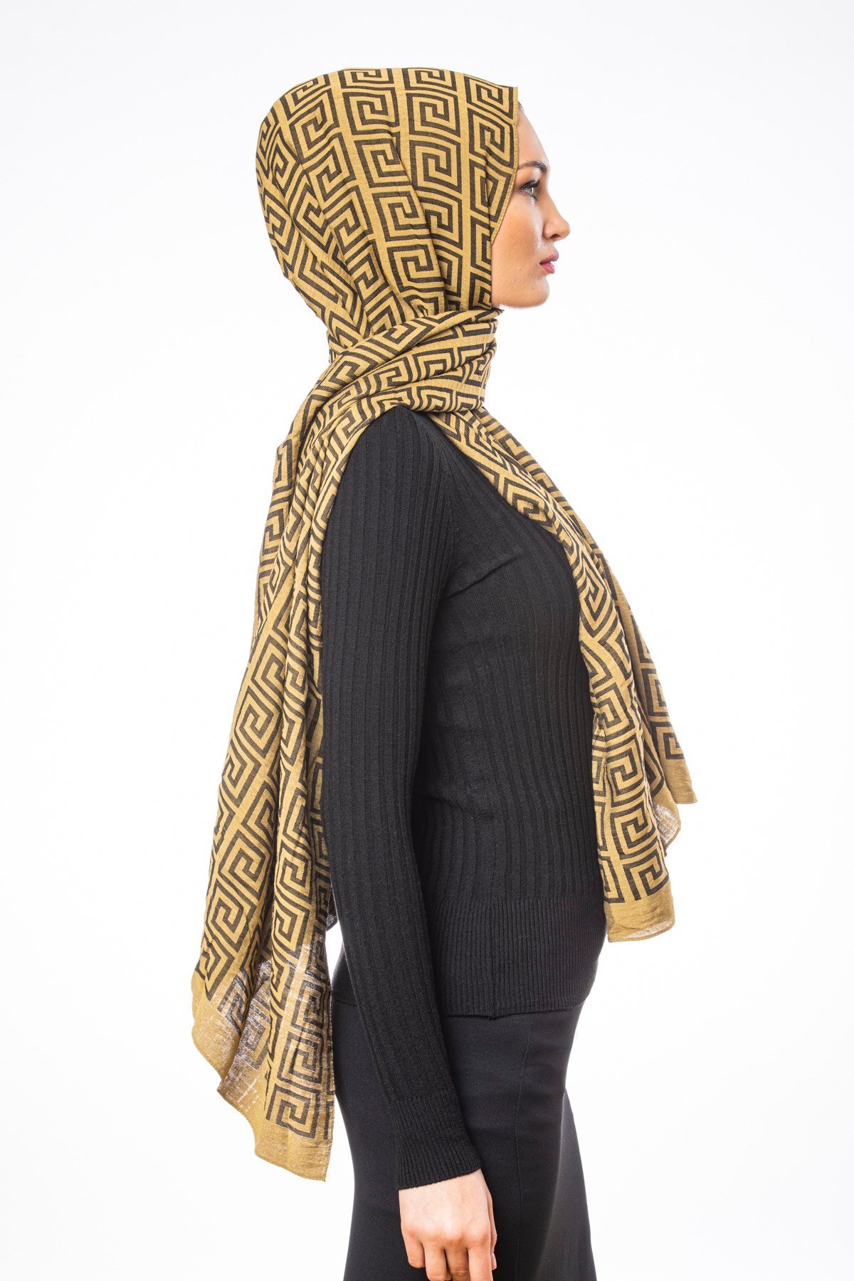 JAKARLI MODAL ŞALJakar Dokuma Desen Jakarlı Modal Seri Şal Askısı ile Birlikte 75x200 cm