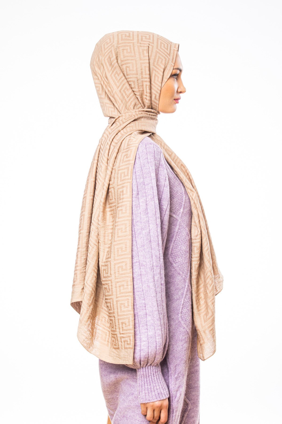 JAKARLI MODAL ŞALJakar Dokuma Desen Jakarlı Modal Seri Şal Askısı ile Birlikte 75x200 cm