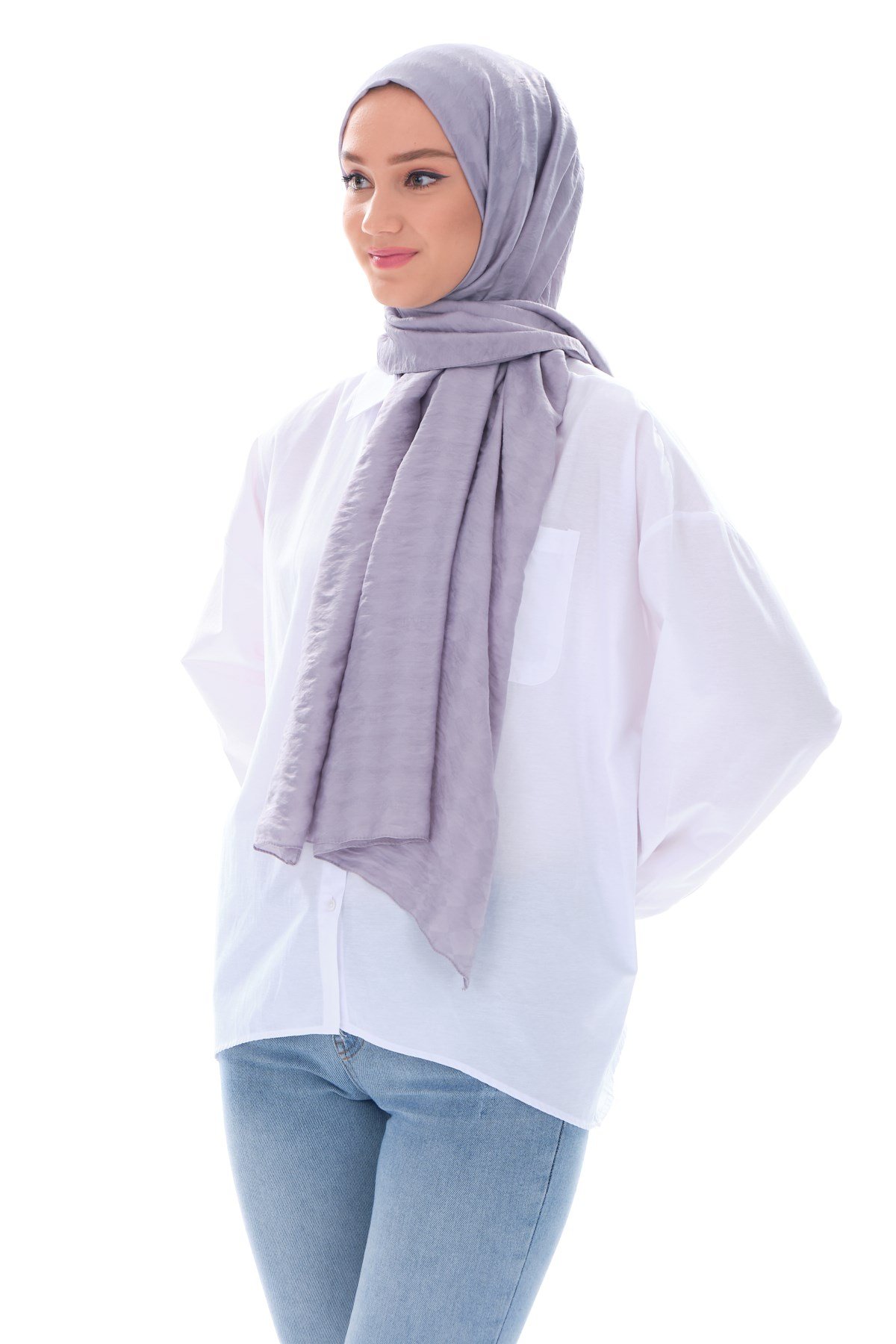 ShawlBaklava Desen Jakar Elegante Seri Viscon Şal Askısı ile Birlikte 75x200