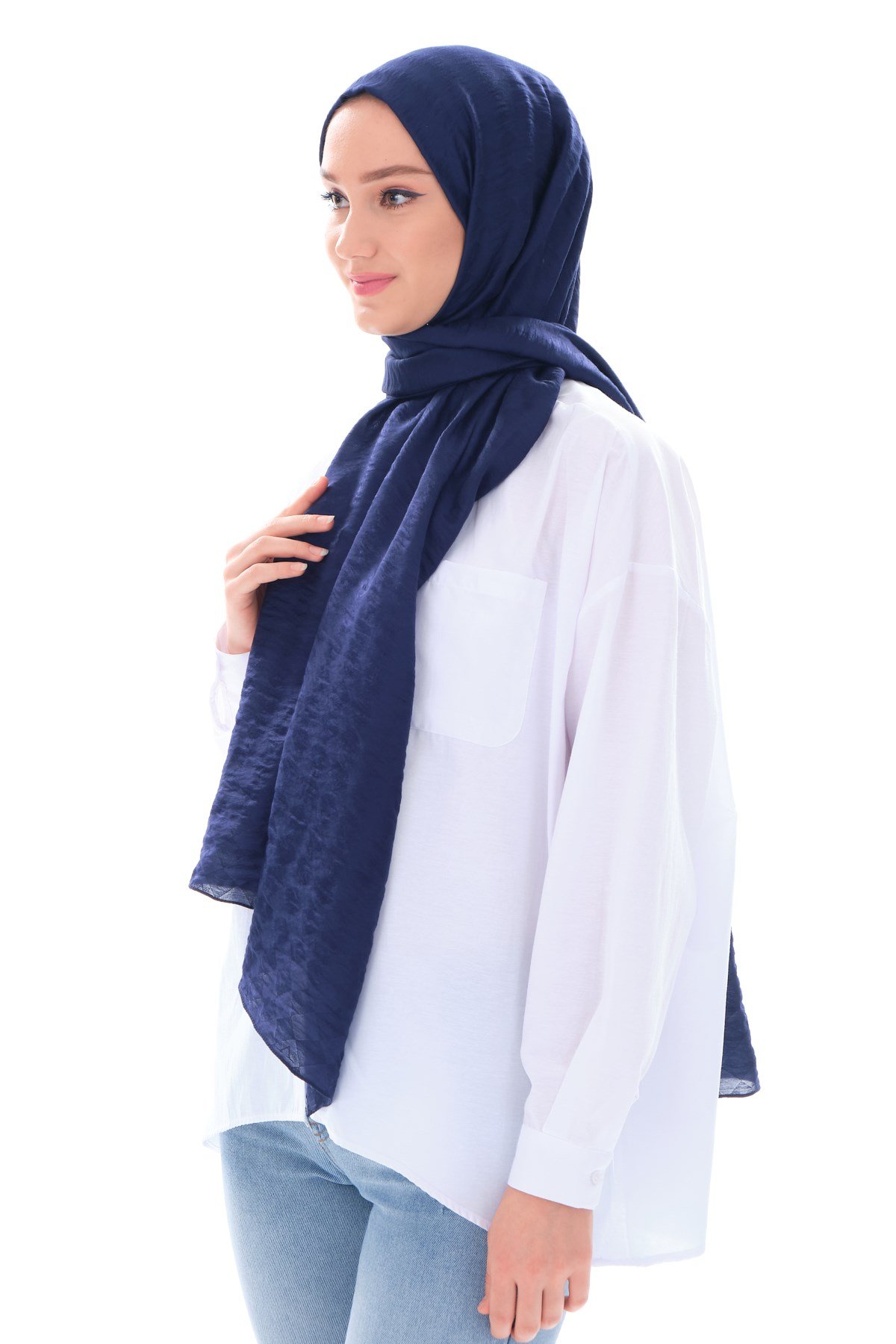 ShawlBaklava Desen Jakar Elegante Seri Viscon Şal Askısı ile Birlikte 75x200