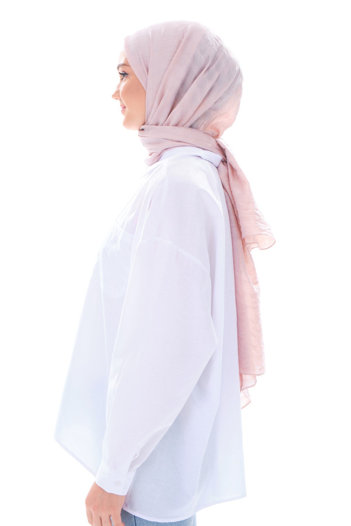 ShawlBaklava Desen Jakar Elegante Seri Viscon Şal Askısı ile Birlikte 75x200