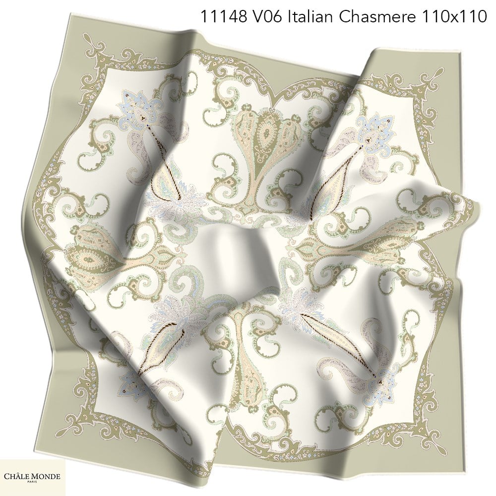 ShawlDesenli Italian Cashmere Seri Seri Eşarp Askısı İle Birlikte 110X110 cm