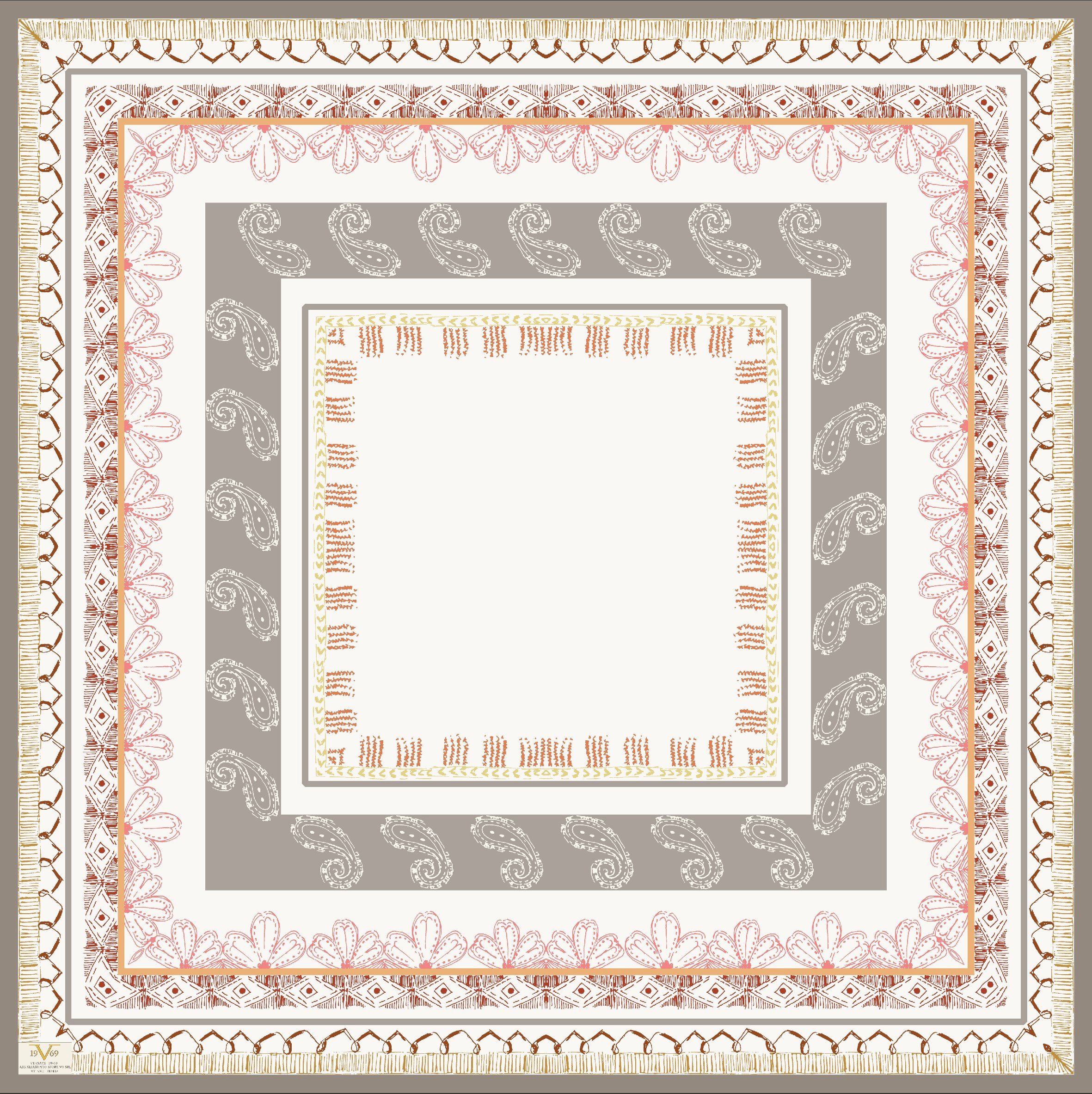 ŞALDesenli Woolly Seri Eşarp Askısı ile Birlikte 95x95 cm
