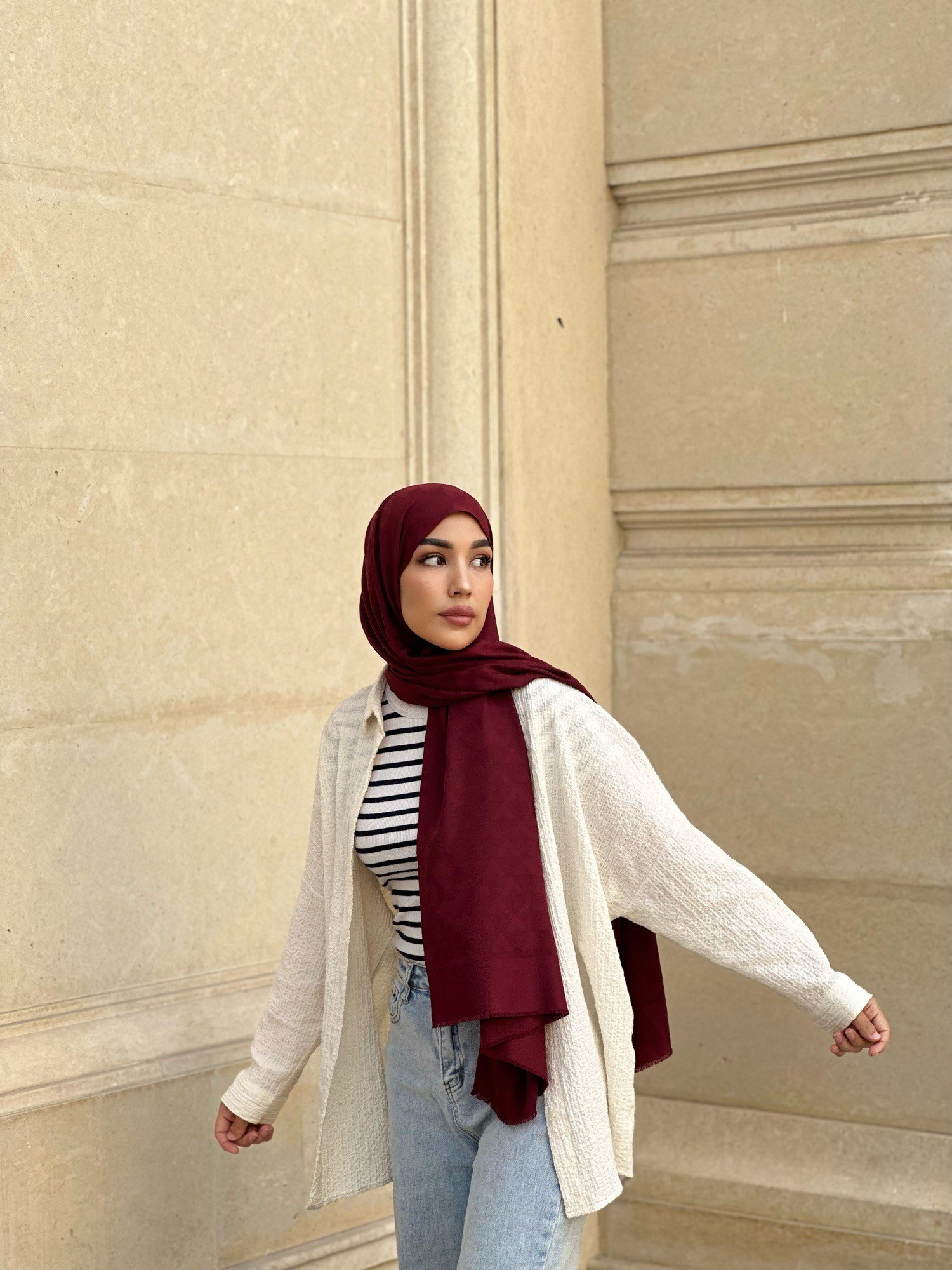 ShawlFrance Jakar Seri Şal Askısı ile Birlikte 70x180 cm